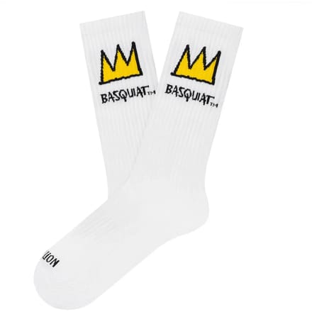 Jimmy Lion Athletic Basquiat Crown Lange Sokken Wit EU 41-46