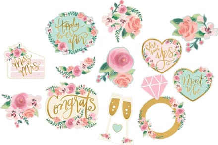 Amscan Cutouts Mint To Be 12 Stuks