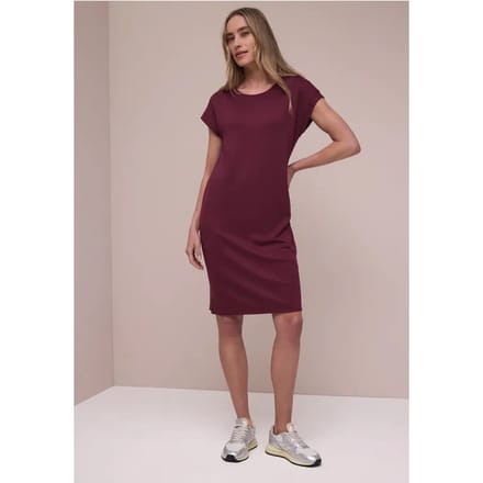 Knielange jersey jurk