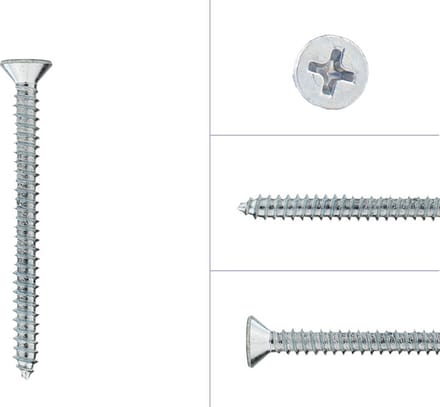 Wovar Zelftappers Verzinkt 4.2 x 25 mm | 200 Stuks | Zelftappende schroeven