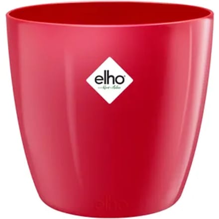 Elho Bloempot Brussels Diamond - Kunststof - Rood - Diam.18xh16,8cm