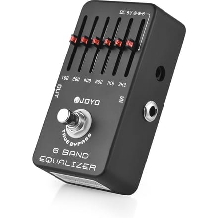 6 Band EQ Gitaarpedaal Equalizer Effectpedaal voor Elektrische Gitaar Effectpedaal True Bypass DC 9V zwart