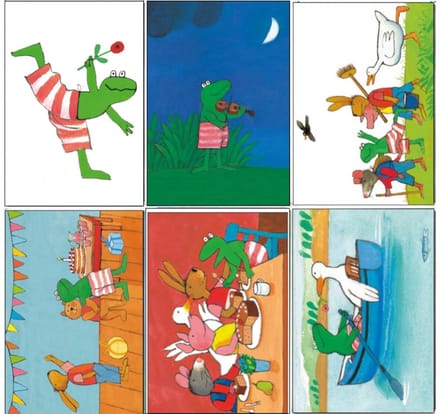 6 Kinderwenskaarten - Ansichtkaarten kind - 15 x 10,5cm - 6 kaarten in een mapje