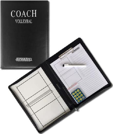 Sportec Coachmap Volleybal Magnetisch 52 X 36 Cm Zwart