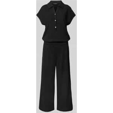 Jumpsuit met structuurmotief, model 'Melti polo'