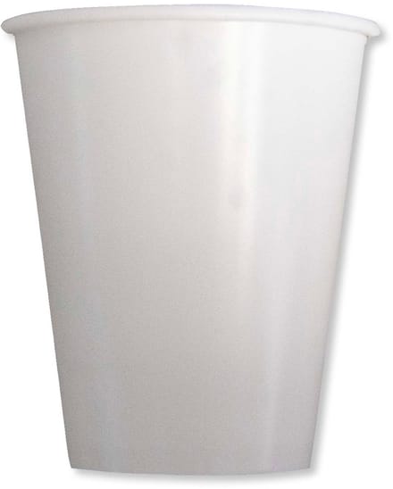 CHAKS - 8 composteerbare kartonnen bekers ivoor 250 ml