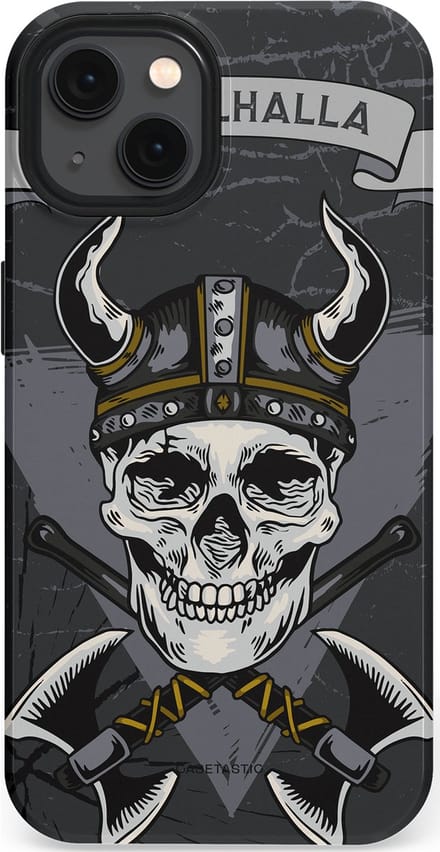 Casetastic hoesje geschikt voor Apple iPhone 13 - MagSafe - Dubbellaagse bescherming - Valhalla - Fashion Case - Donkergrijs Grijs