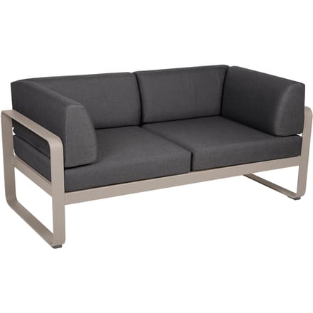 Fermob BELLEVIE club sofa 2 zits - 14 muskaat - A3 grafietgrijs