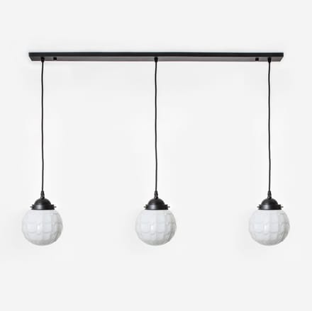 3 x Artichoke lampen aan plafondbalk Moonlight - Art Deco Trade