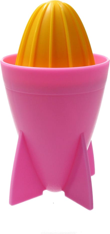 Present Time Citruspers – Sinaasappelpers 18cm – Juicer Rocket – Matthias Zschlager Design – Sapmaker – Roze