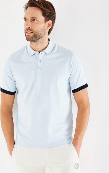 Mexx Pique Polo Light Blue - Maat M