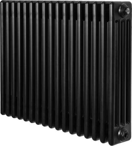 Traditionele 4-kolom radiator - horizontaal - zwart - 600x785 mm