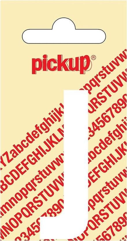 Pickup plakletter Nobel 60 mm wit J - 31012060J