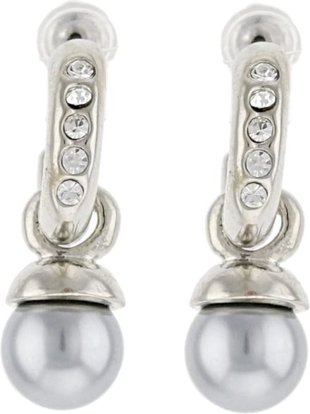 Behave - Oorsteker met Steentjes - Zilverkleur - Elegante Parellook