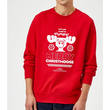 National Lampoon Merry Christmoose Christmas Jumper - Red - S
