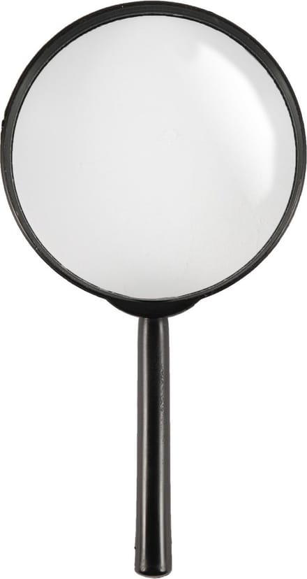 Henbrandt Speelgoed vergrootglas - zwart - 17,5 cm - kunststof