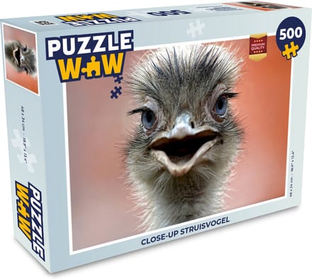 Puzzel Close-up struisvogel - Legpuzzel - Puzzel 500 stukjes
