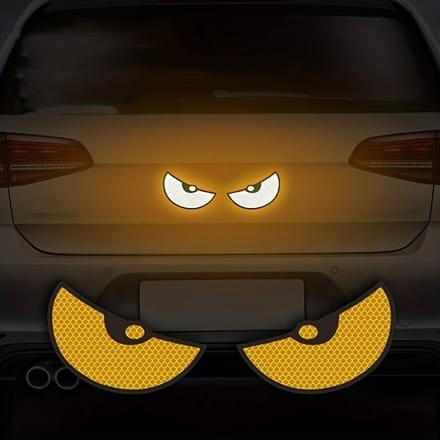 2 stuks/set reflecterende autostickers - verbeter de zichtbaarheid en veiligheid van uw voertuig met Devil Eye-stickers!