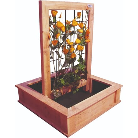 Kweekbak moestuin met trellis
