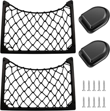 Famanu - Auto opbergnet set van 2 kunststof en nylon voor camper boot en thuis