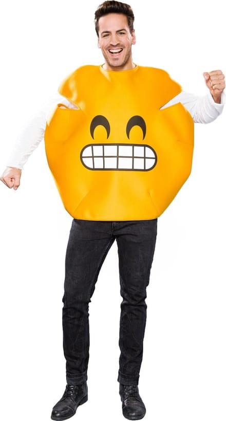 Lachende Emoticon volwassen maat