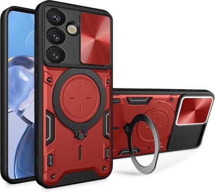 Hoesje geschikt voor Samsung Galaxy S25 Plus - Techsuit CamGuard Pro Back Cover - Rood
