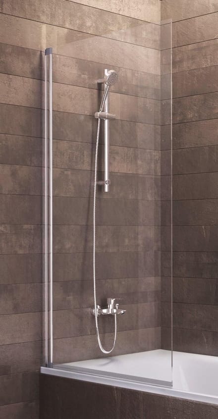badwand - Schulte - 70 x 120 cm - alu profiel - transparant veiligheidsglas