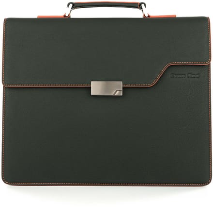 Evan Red Amsterdam Briefcase - Groen - Aktetas - Leer