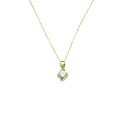 Mini Pearl Necklace Gold 14K