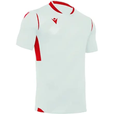 Macron Kimah Shirt Korte Mouw Heren - Wit / Rood | Maat: M