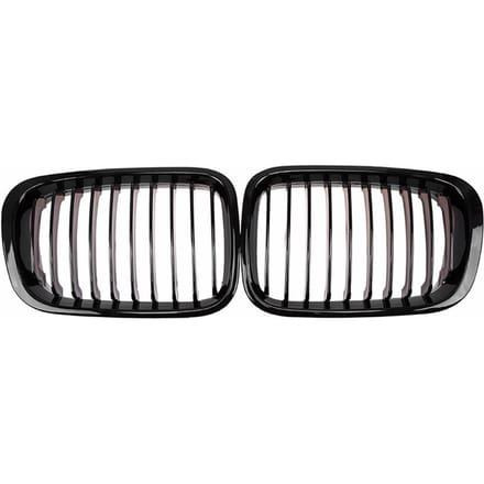 2 stuks voorbumper motorkap nieren grille race grille vervanging voor BMW 3-serie E46 4-deurs 1998-2001 black