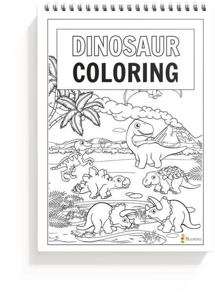 Huurdies - Kleurblok - Dino - A4 - 32 Kleurplaten