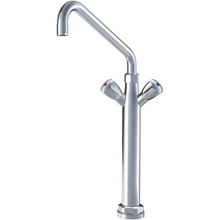 KWC Gastro two-handle sink mixer with high base for professional kitchen, height 65.1 cm K.24.41.32.000C07