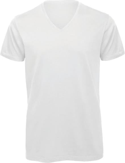 B&C Organic Cotton Inspire V-neck T-shirt CGTM044 - White - S