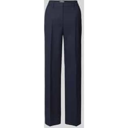 Broek met persplooien en paspelzakken aan de achterkant