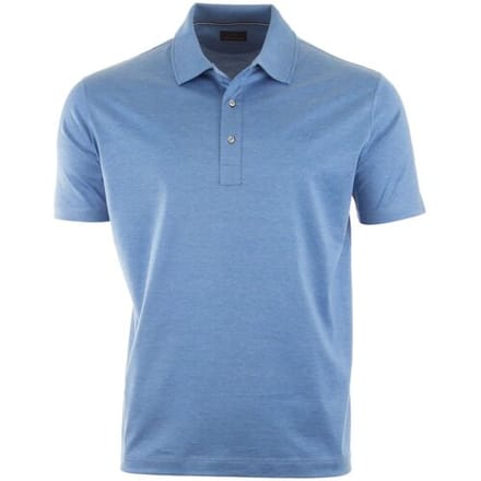 Paul & Shark Polo Embroidered Fin Silver Mercerised Jersey Blue Bonnet / male