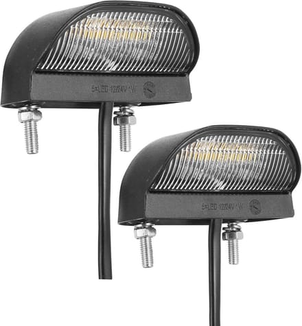 2x Kentekenverlichting LED Trailer Wit 12V 24V Waterdicht ECE Keurmerk