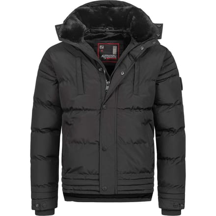 Alessandro Salvarini heren winterjas AS-281 met teddyvoering en afneembare capuchon
