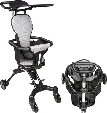 Compacte kinderwagen - Lichte buggy - Dagelijks gebruik - Met één hand kantelbaar - 55 x 33 x 865 cm