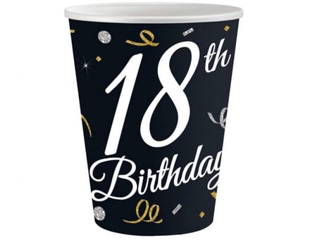 Happy Birthday B&C Happy Birthday 18 paper cups 6 pcs 200 ml
