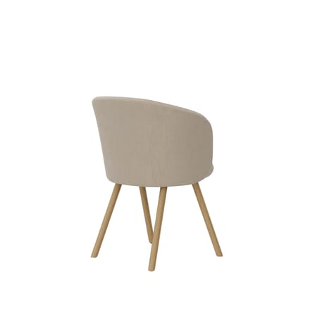 Vitra Mikado fauteuil eiken frame - Iroko 2 crème