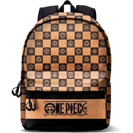 Karactermania - One Piece Geruit - HS PLUS Rugzak - Backpack Handbagage met Trolley Bevestiging - Rugtas - Camel - Bruin