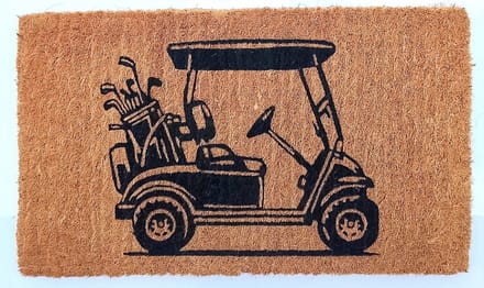 Deurmat Kokos handgeweven golfkar 75cm