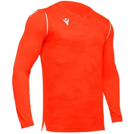 Macron Ares Keepershirt Lange Mouw Kinderen - Oranje / Wit | Maat: 7-8 Y