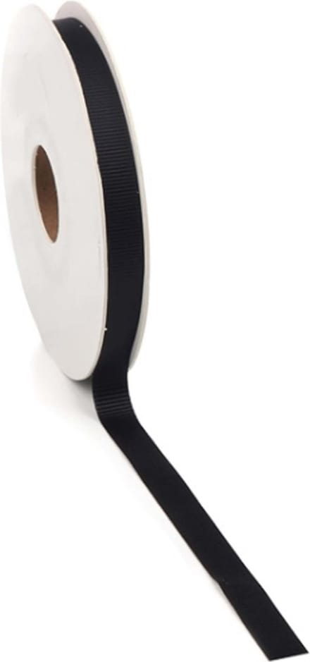 Keperband lint Zwart 15mm x 20m