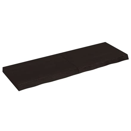 vidaXL - Wandschap - behandeld - massief - eikenhout - donkerbruin