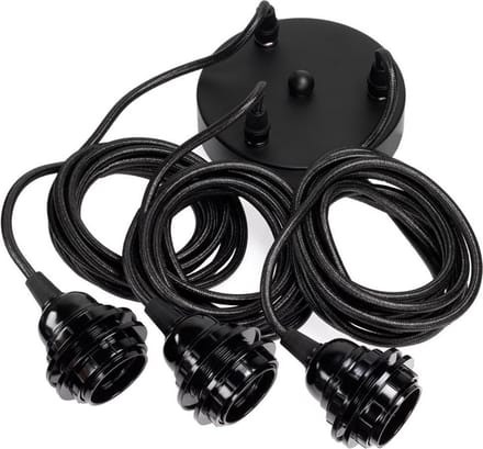 Lampfitting voor Plafond - Zwart - 3 Fittings