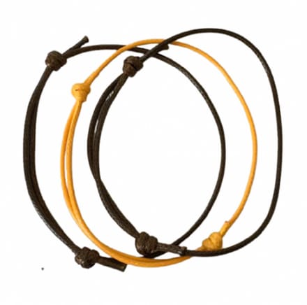 3 schuifkoord -2 xbruin-1 x oker - Charme Bijoux