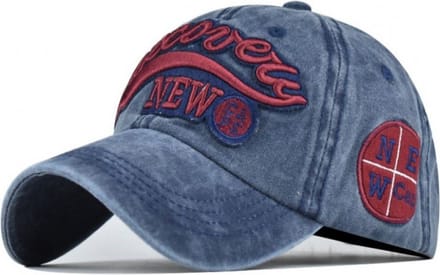 eCarla - Baseball cap/pet - Discovery New - Jeansblauw rood