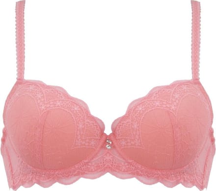 Naturana padded lace beugel BH maat 80G apricot